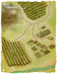 A map of an Icelandic stead